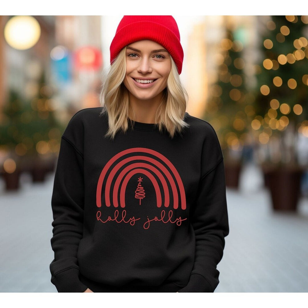 Holly Jolly Rainbow Graphic Sweatshirt