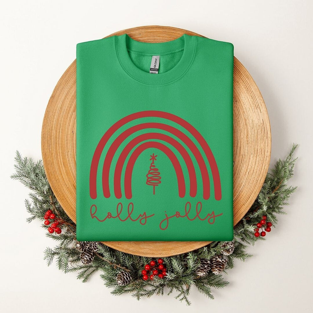 Holly Jolly Rainbow Graphic Sweatshirt