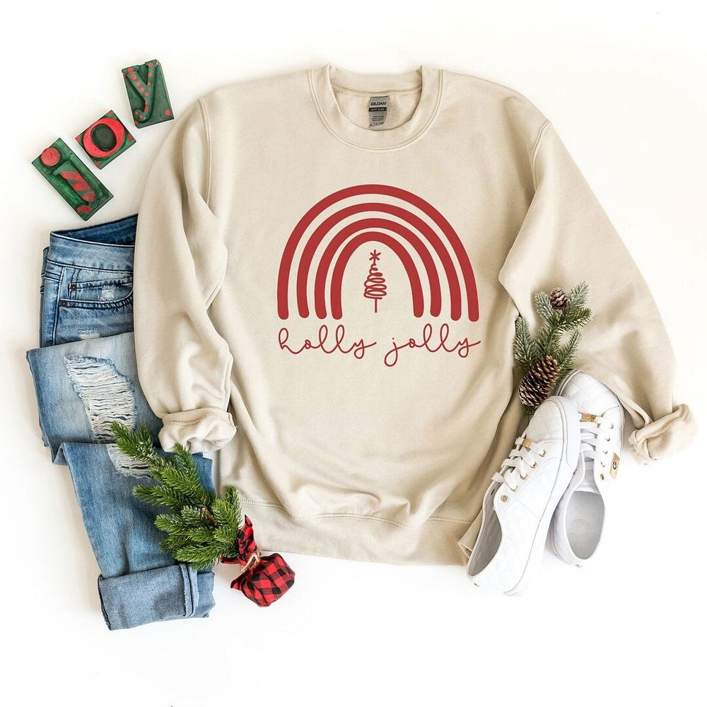 Holly Jolly Rainbow Graphic Sweatshirt