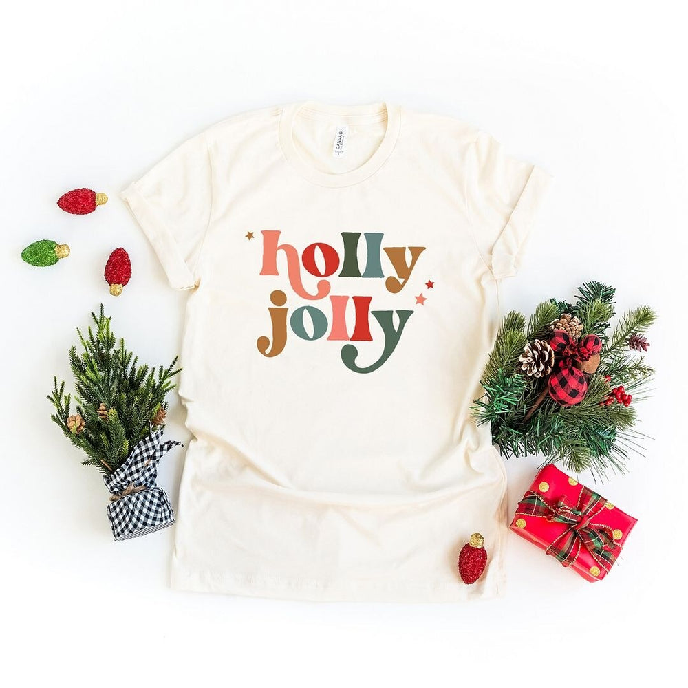 Holly Jolly Stars Short Sleeve Crewnneck Tee