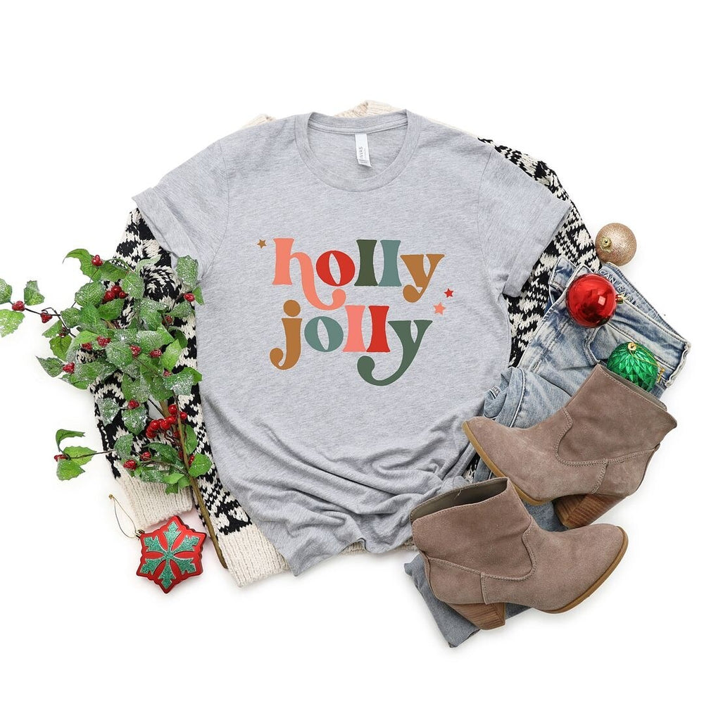 Holly Jolly Stars Short Sleeve Crewnneck Tee