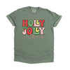 Holly Jolly Vibes Distressed Garment Dyed Tee