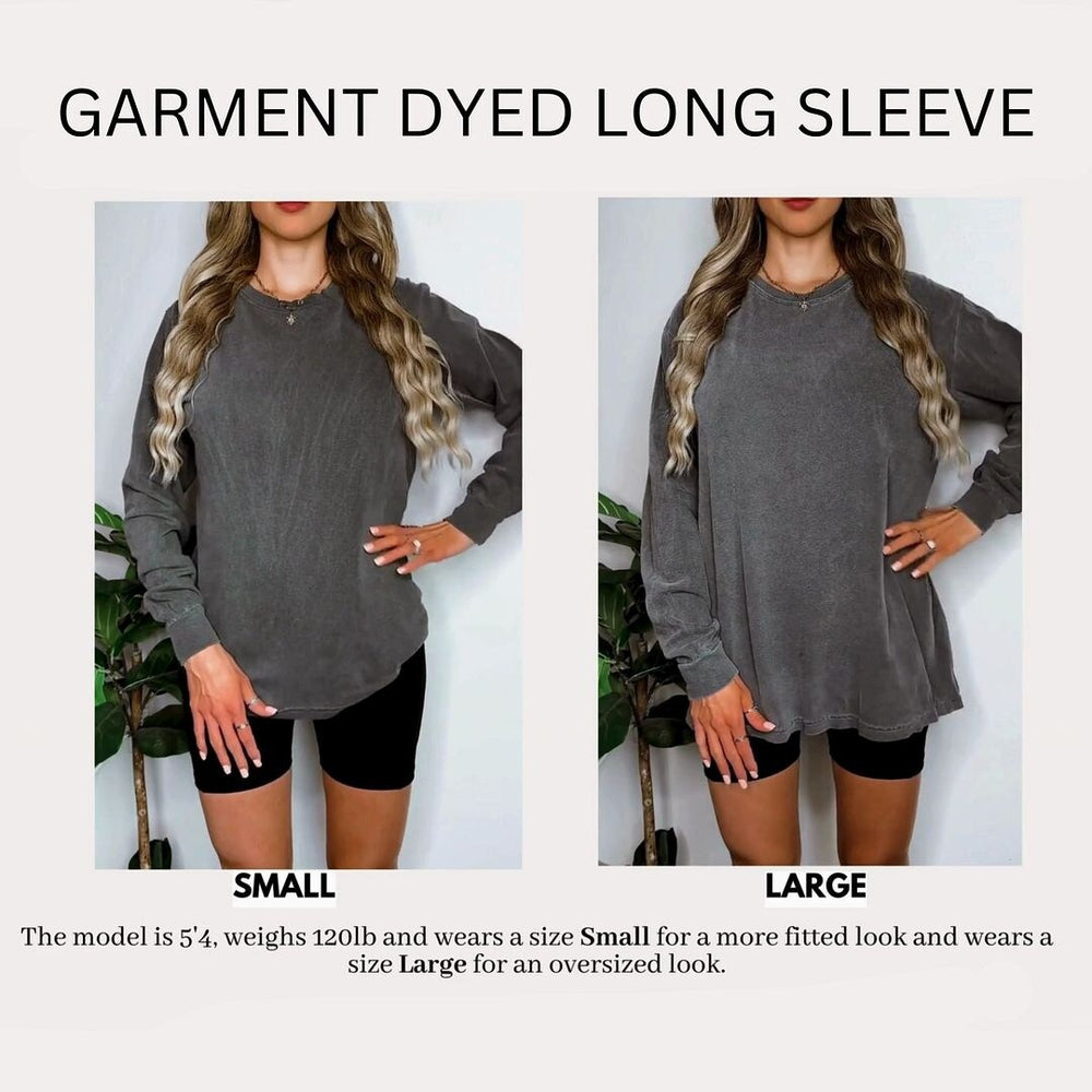 Hot Mom Summer Garment Dyed Long Sleeve