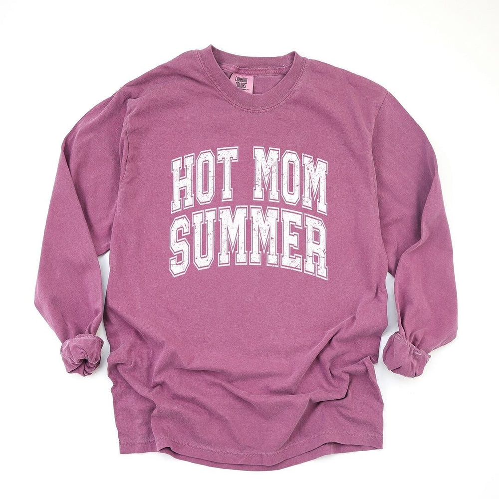 Hot Mom Summer Garment Dyed Long Sleeve