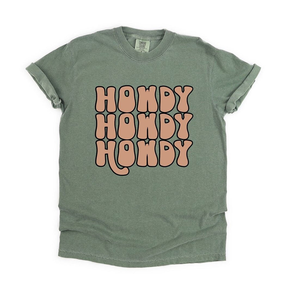 Howdy Bubble Stacked Garment Dyed Tee