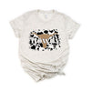 Howdy with Cow Print Short Sleeve Crewnneck Tee