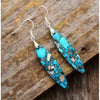 Howlite Gemstone Marquis Drop Earrings