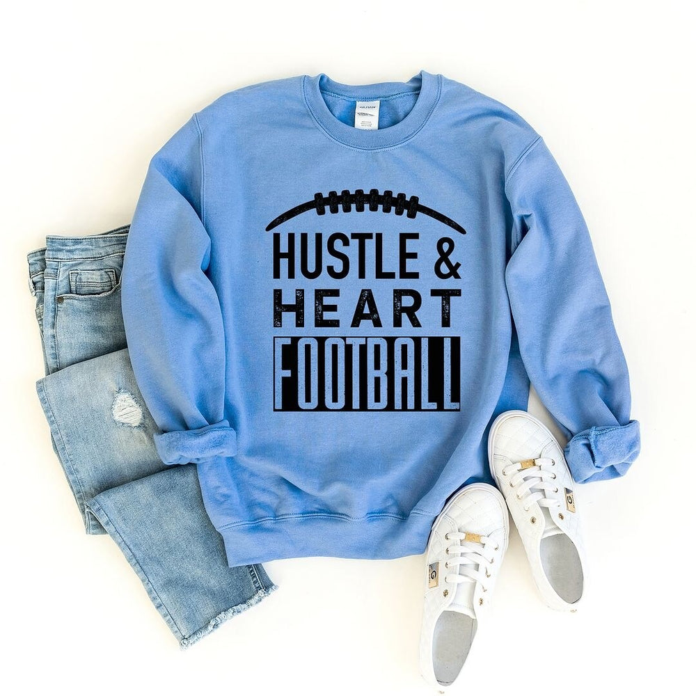 Hustle and Heart Football Graphic Sweatshirt