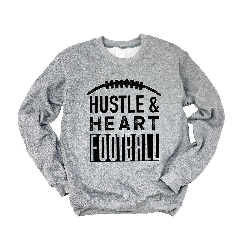 Hustle and Heart Football Graphic Sweatshirt