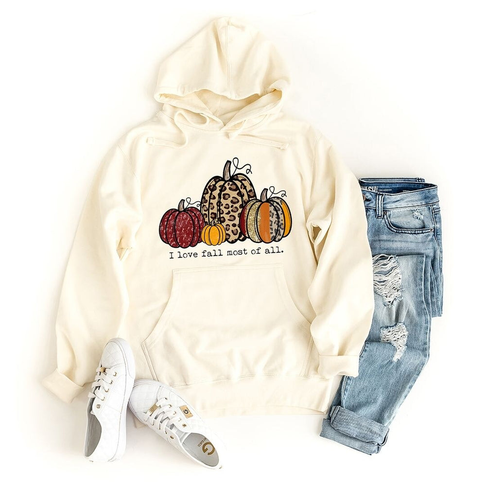 I Love Fall Most Of All Pumpkins Graphic Hoodie