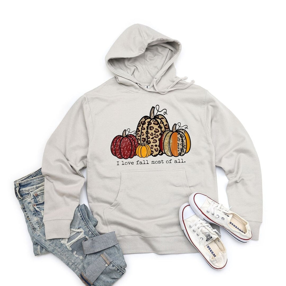 I Love Fall Most Of All Pumpkins Graphic Hoodie