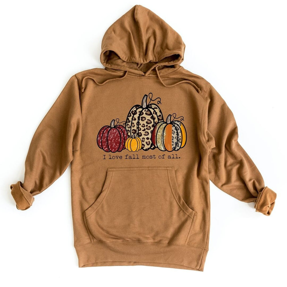 I Love Fall Most Of All Pumpkins Graphic Hoodie