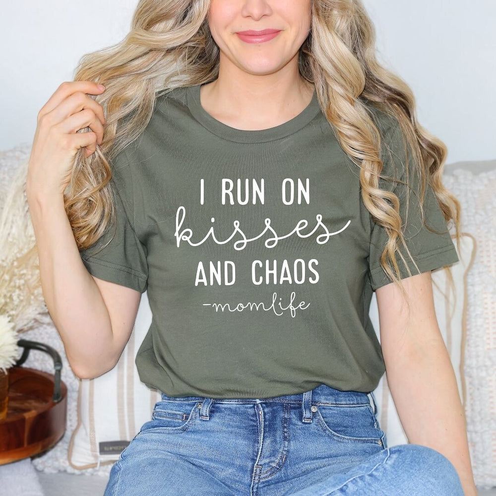 I Run on Kisses and Chaos Short Sleeve Crewnneck Tee