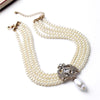 Imitation Pearl Baroque Necklace - White