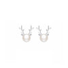 Imitation Pearl Deer Stud Earrings