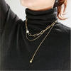 Imitation Pearl Goldtone Cable Chain Necklace - White