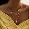 Imitation Pearl Goldtone Layered Necklace - White