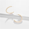 Imitation Pearl Hoop Earrings