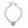 Imitation Pearl Multi Strand Necklace - White