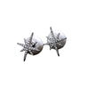 Imitation Pearl North Star Crystal Stud Earrings