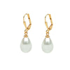 Imitation Pearl & Goldtone Leverback Earrings