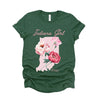 Indiana Girl Flower Short Sleeve Crewnneck Tee