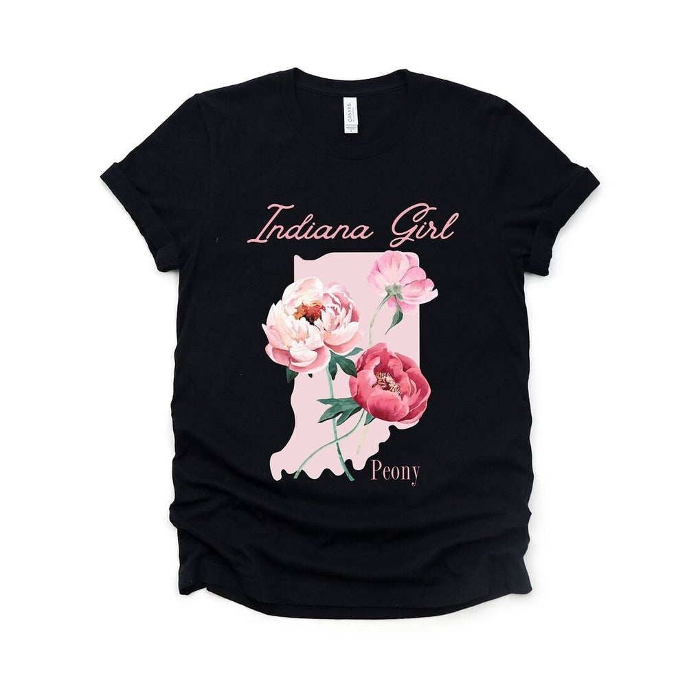 Indiana Girl Flower Short Sleeve Crewnneck Tee