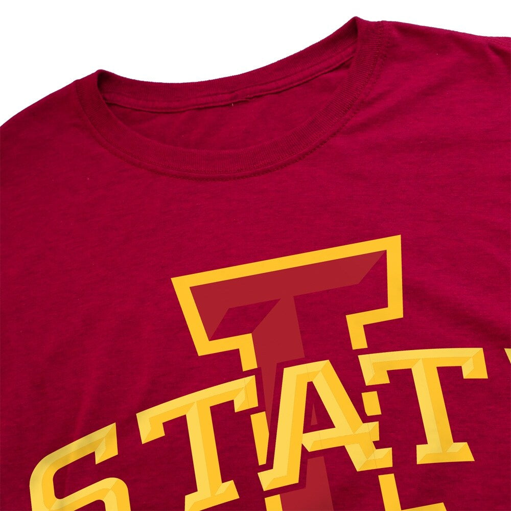 Iowa State University Primary Logo Unisex Adult Heathered Premium T Shirt