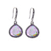 Iridescent Purple Crystal Earrings