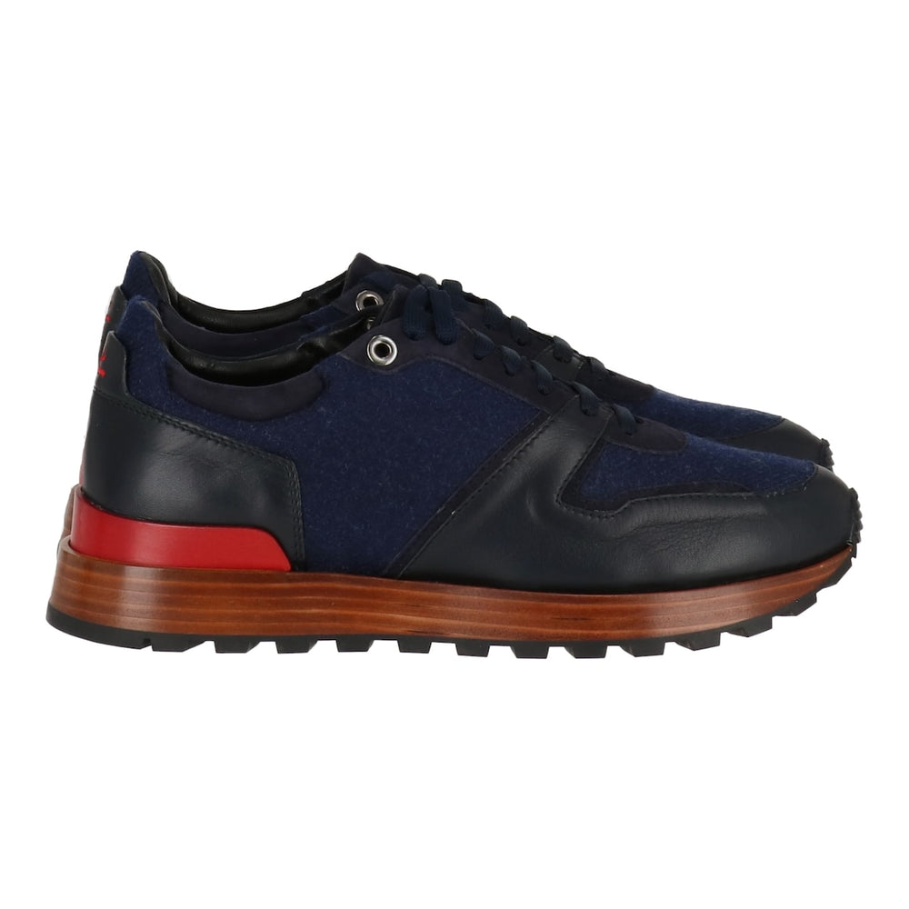 Isaia Mens Blue Sneaker