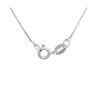 Italian Sterling Silver Rhodium-plated Box Chain Necklace - White