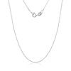 Italian Sterling Silver Rhodium-plated Box Chain Necklace - White