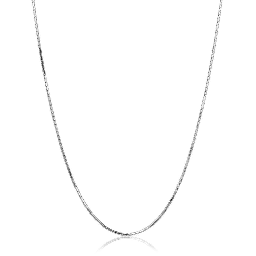 Italian Sterling Silver Snake Chain Necklace - White