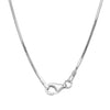 Italian Sterling Silver Snake Chain Necklace - White