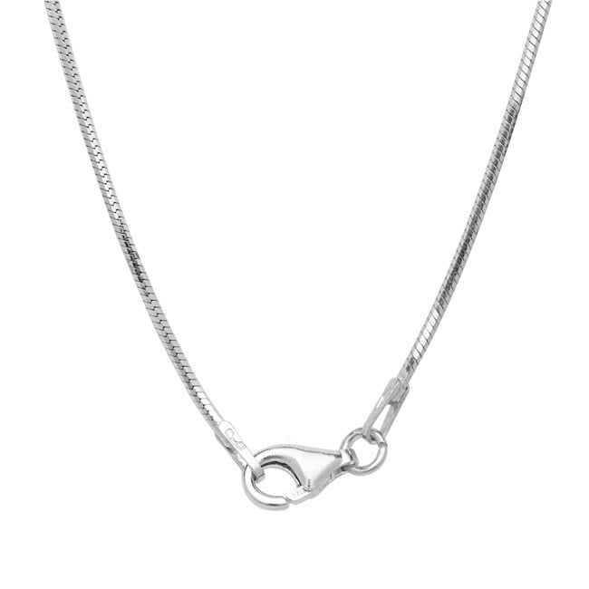 Italian Sterling Silver Snake Chain Necklace - White