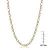 Italian Two-tone Goldplated Sterling Silver 4mm Figaro Chain Necklace