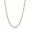 Italian Two-tone Goldplated Sterling Silver 4mm Figaro Chain Necklace