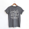 Jingle All The Way Cursive Puff Print Garment Dyed Tee