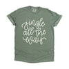 Jingle All The Way Cursive Puff Print Garment Dyed Tee