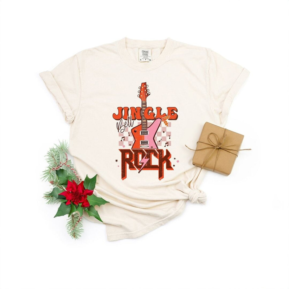 Jingle Bell Rock Checkered Garment Dyed Tee