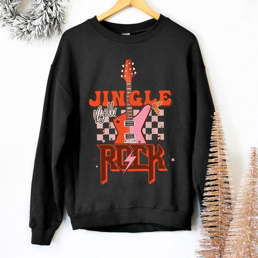 Jingle Bell Rock Checkered Graphic Sweatshirt