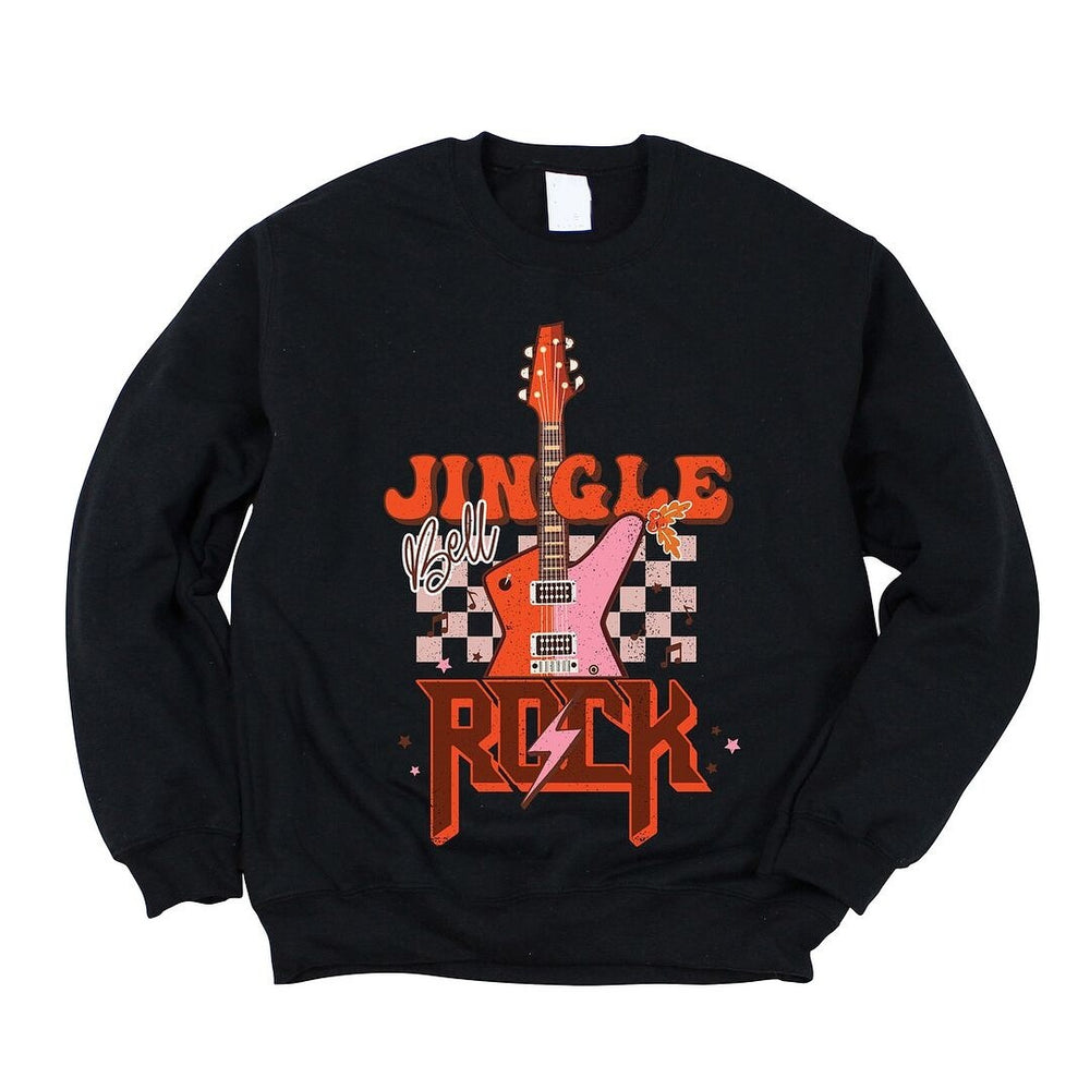 Jingle Bell Rock Checkered Graphic Sweatshirt