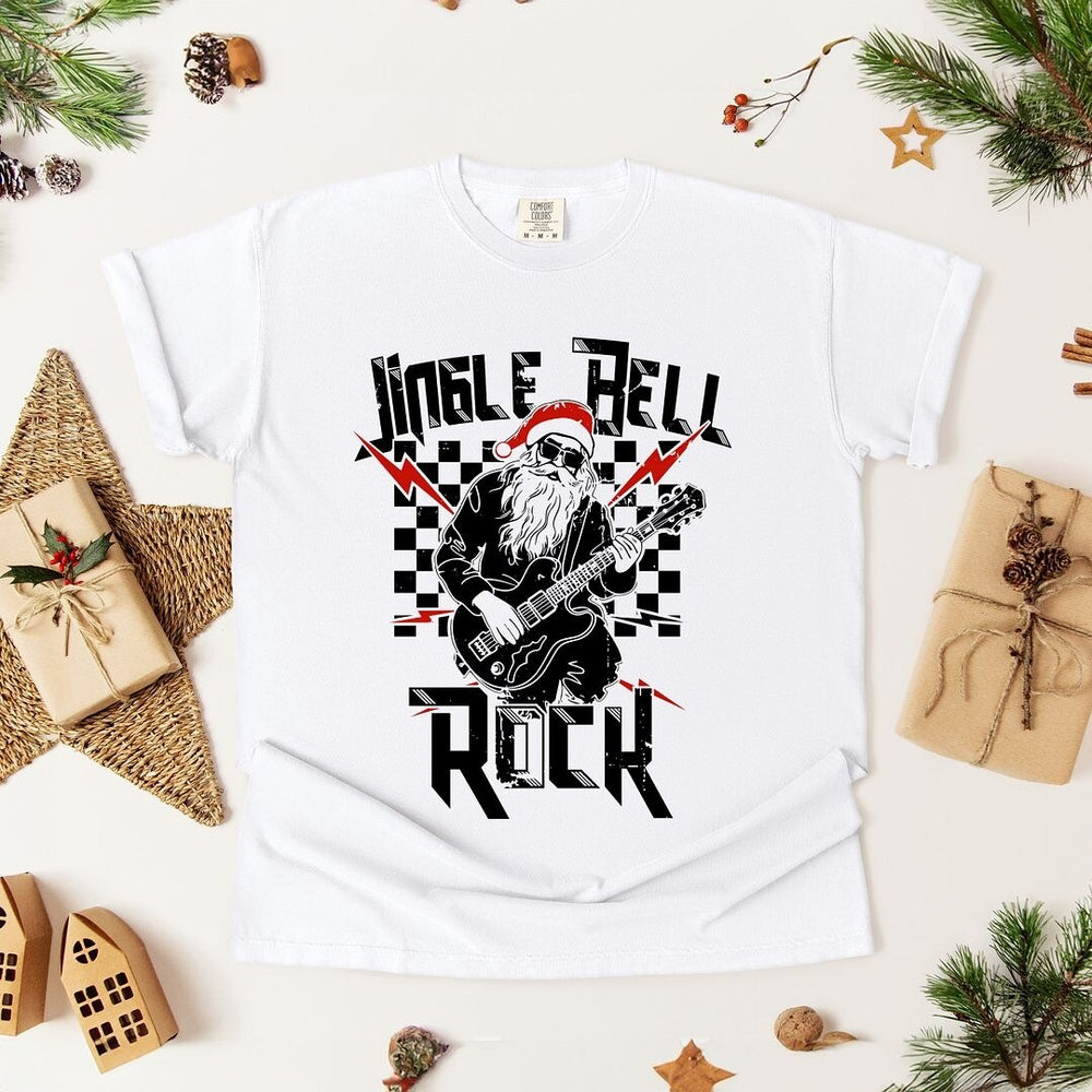 Jingle Bell Rock Santa Garment Dyed Tee