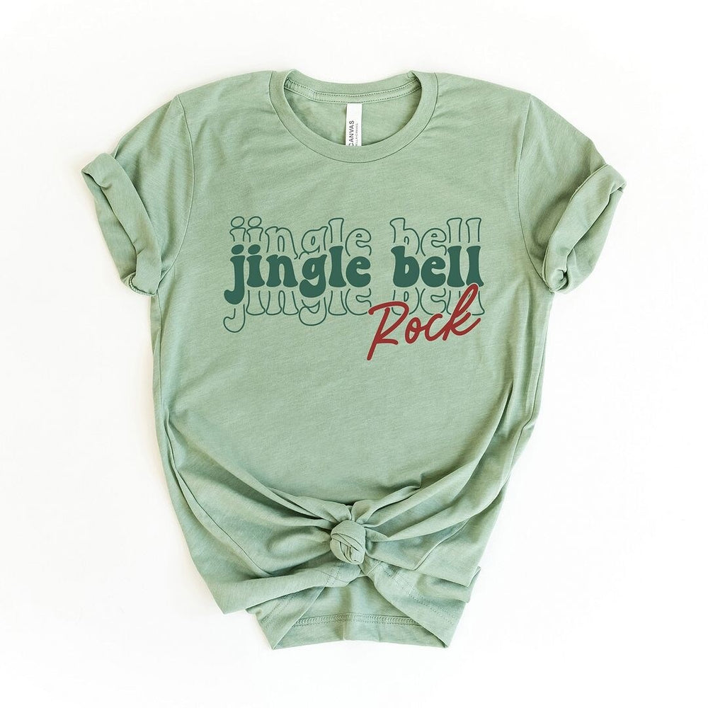 Jingle Bell Rock Stacked Short Sleeve Crewnneck Tee