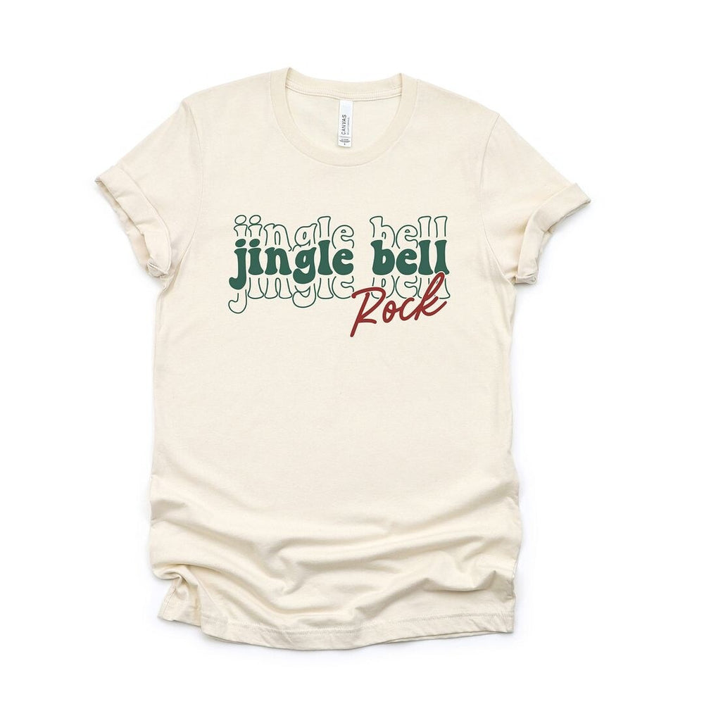 Jingle Bell Rock Stacked Short Sleeve Crewnneck Tee