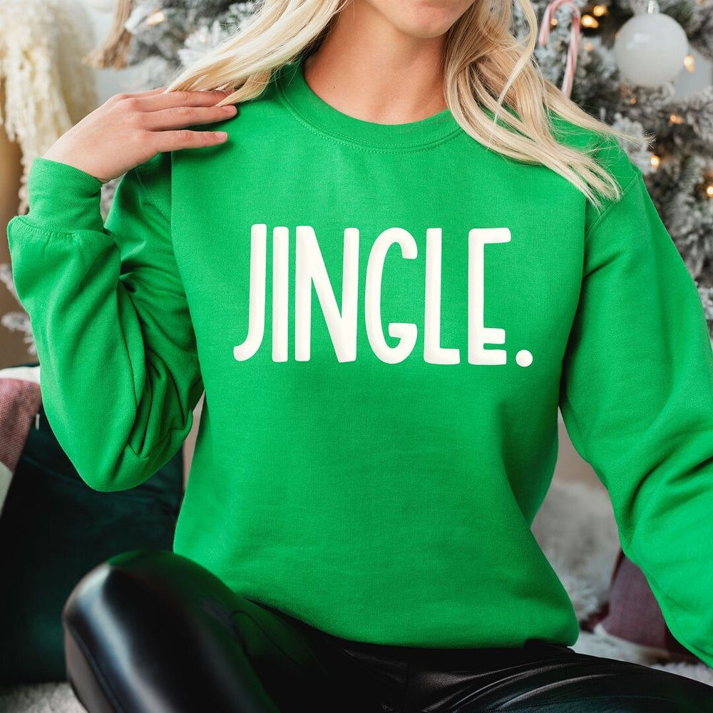 Jingle Bold Puff Print Graphic Sweatshirt