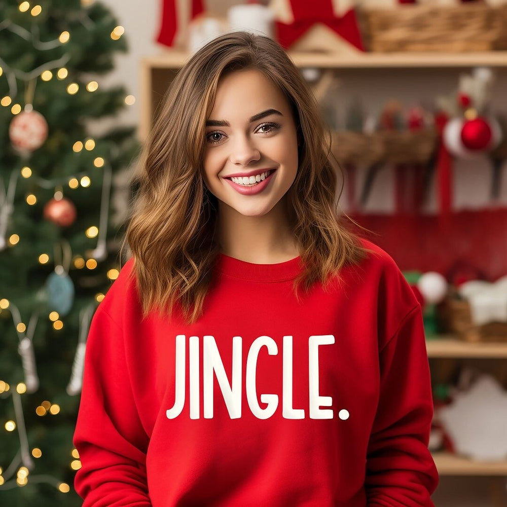 Jingle Bold Puff Print Graphic Sweatshirt