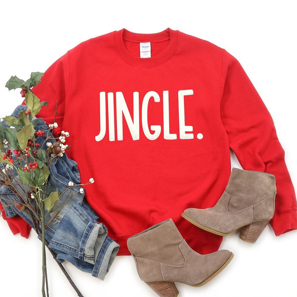 Jingle Bold Puff Print Graphic Sweatshirt