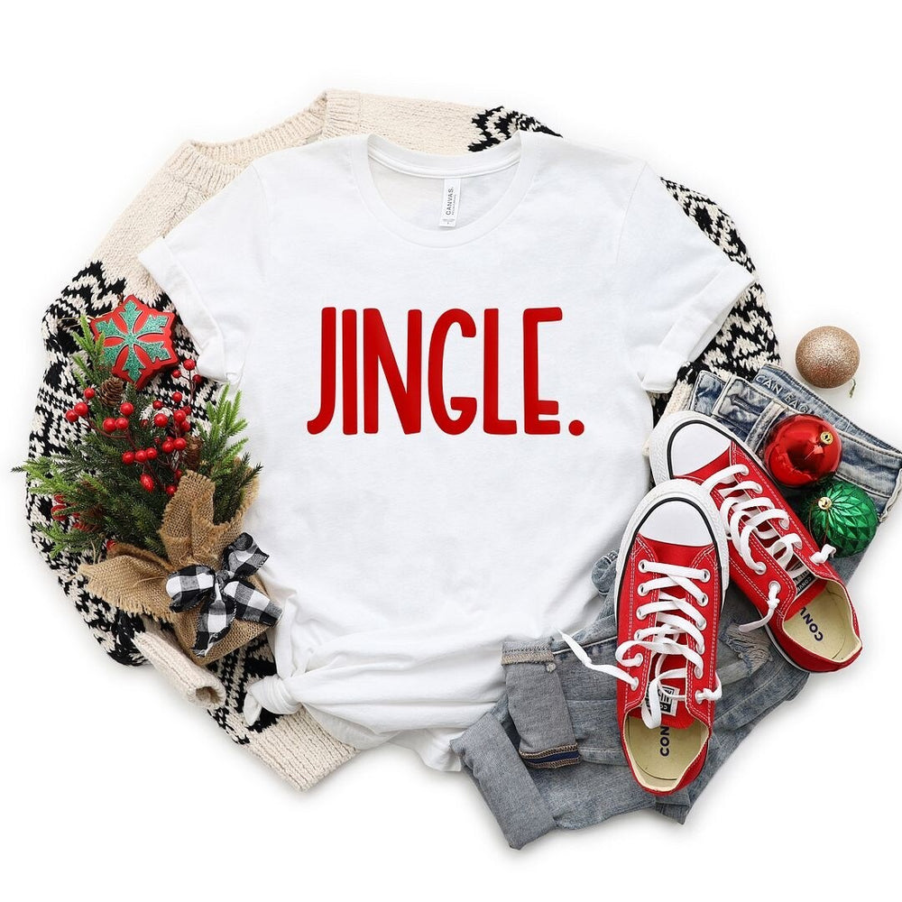 Jingle Bold Puff Print Short Sleeve Crewnneck Tee