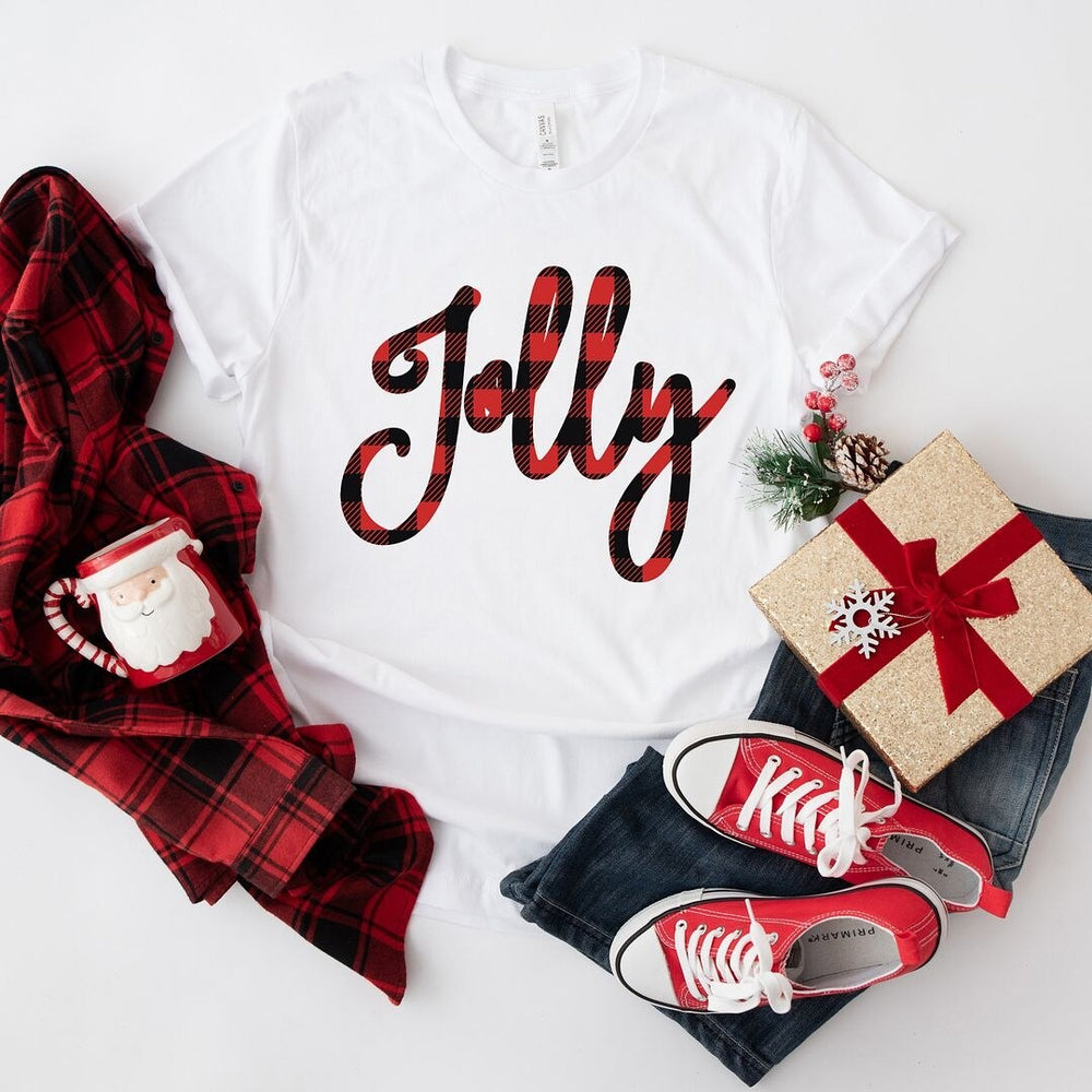 Jolly Plaid Short Sleeve Crewnneck Tee